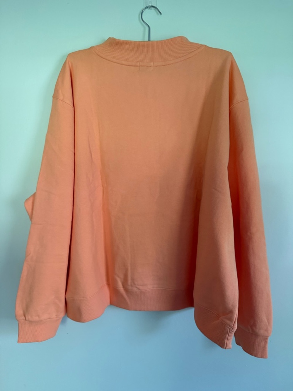 Parke x Target Peach Orange Mockneck Pullover Sweatshirt Sweater 1X/2X - Picture 7 of 8
